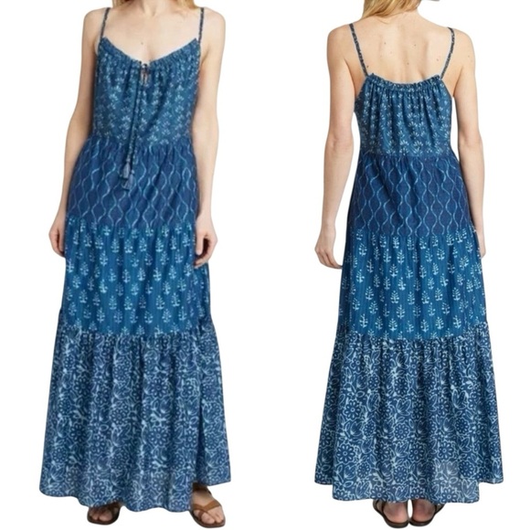 Faherty Dresses & Skirts - Faherty Sun Chaser Maxi Dress Blue Size Small Boho Beach Summer